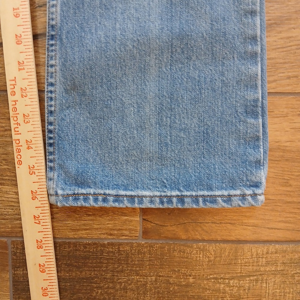 Levis Jeans Womens 31 Blue Denim 517 Bootcut Cropped High Rise Orange Tags - Picture 6 of 11